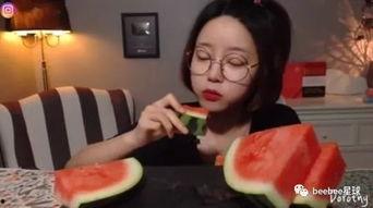 吃瓜主播吃大西瓜,吃瓜主播挑战大西瓜